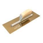 PREMIUM Finishing Trowel | Golden Stainless Steel | California Camelback Wood Handle