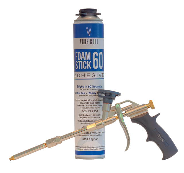 Foam Stick 60 Foam Adhesive, Graphite Application Gun, Cleaner