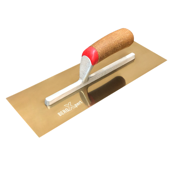 PREMIUM Finishing Trowel Golden Stainless Steel Comfort Cork